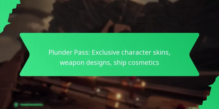 Plunder Pass: Exclusive character skins, weapon designs, ship cosmetics