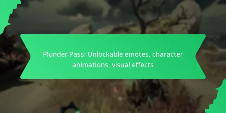 Plunder Pass: Unlockable emotes, character animations, visual effects