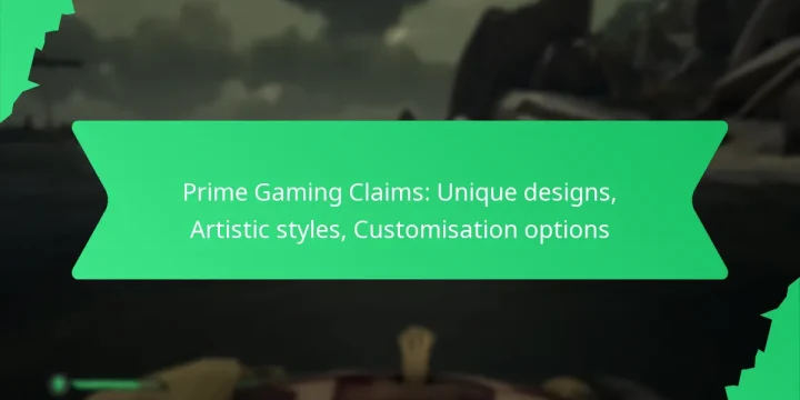 Prime Gaming Claims: Unique designs, Artistic styles, Customisation options