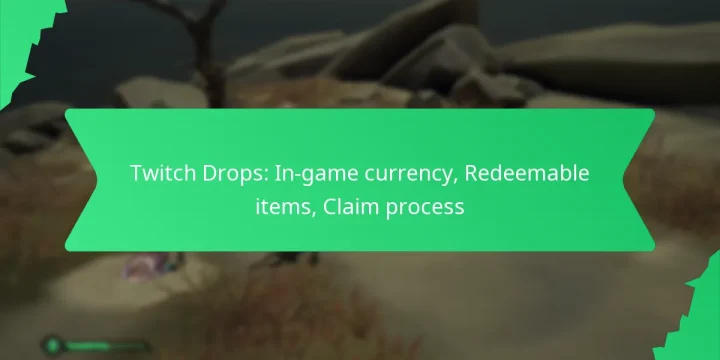 Twitch Drops: In-game currency, Redeemable items, Claim process