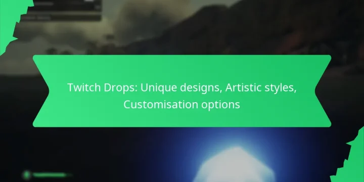 Twitch Drops: Unique designs, Artistic styles, Customisation options