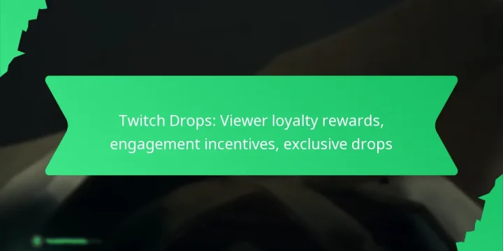 Twitch Drops: Viewer loyalty rewards, engagement incentives, exclusive drops