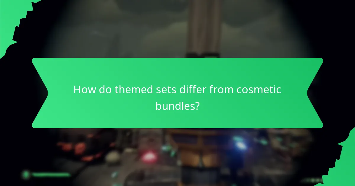 How do themed sets differ from cosmetic bundles?