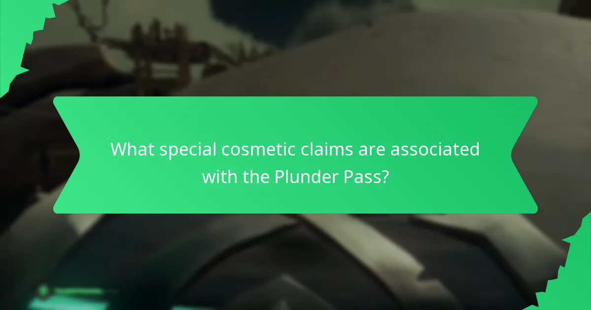 What special cosmetic claims are associated with the Plunder Pass?